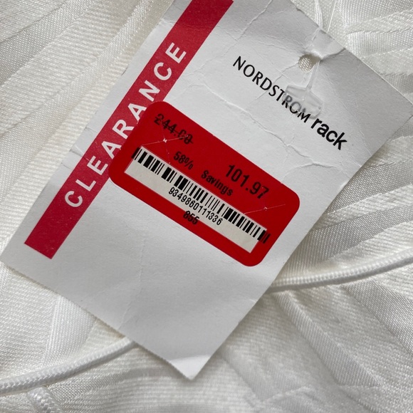 Significant Other -Leaf Jacquard Sweetheart Minidress new sz 8 NWT White Cutout - Picture 7 of 7